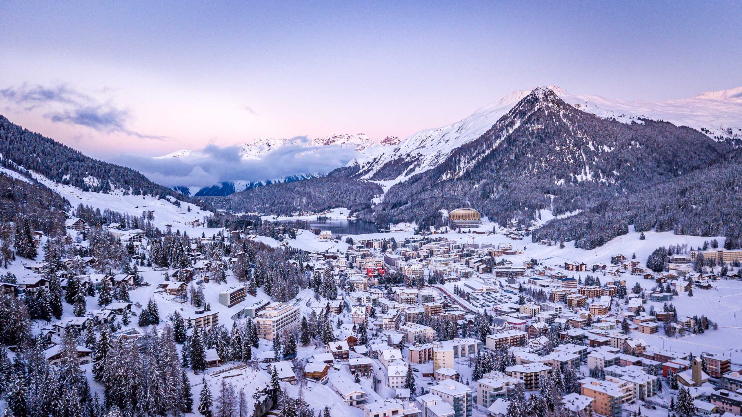 Winter view of Davos, Switzerland
