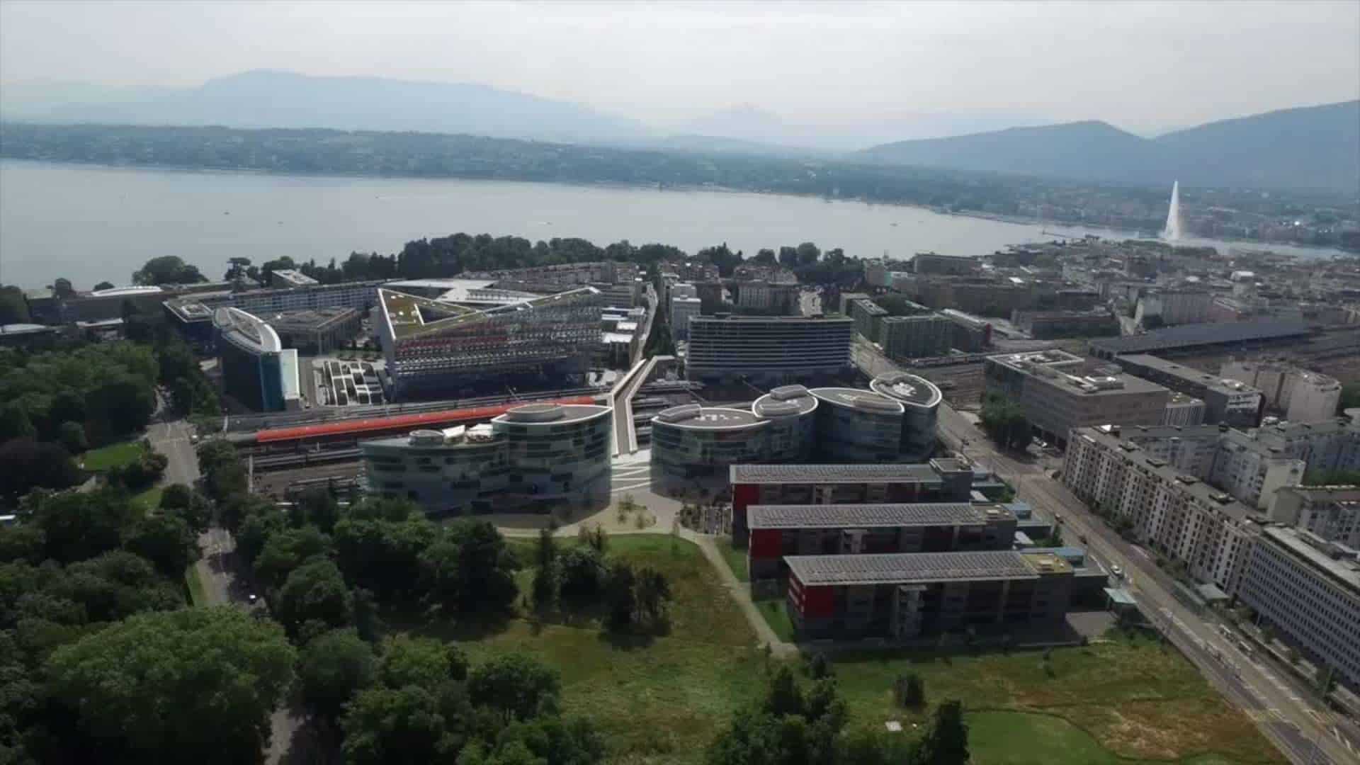 Maison de la Paix view of Geneva Lake